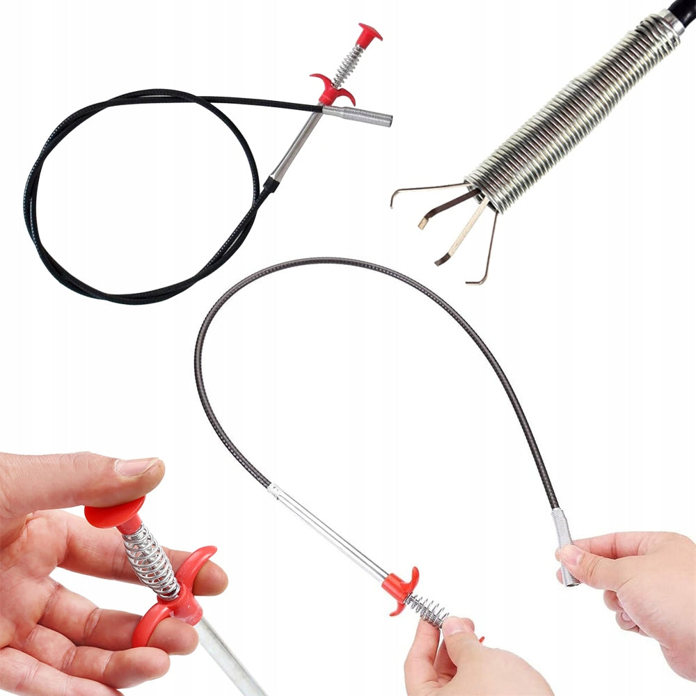 DrainFix™ – Pinza Destapa Cañerías – Soluciona tapones de cabello o restos de comida en segundos sin llamar a un gasfiter