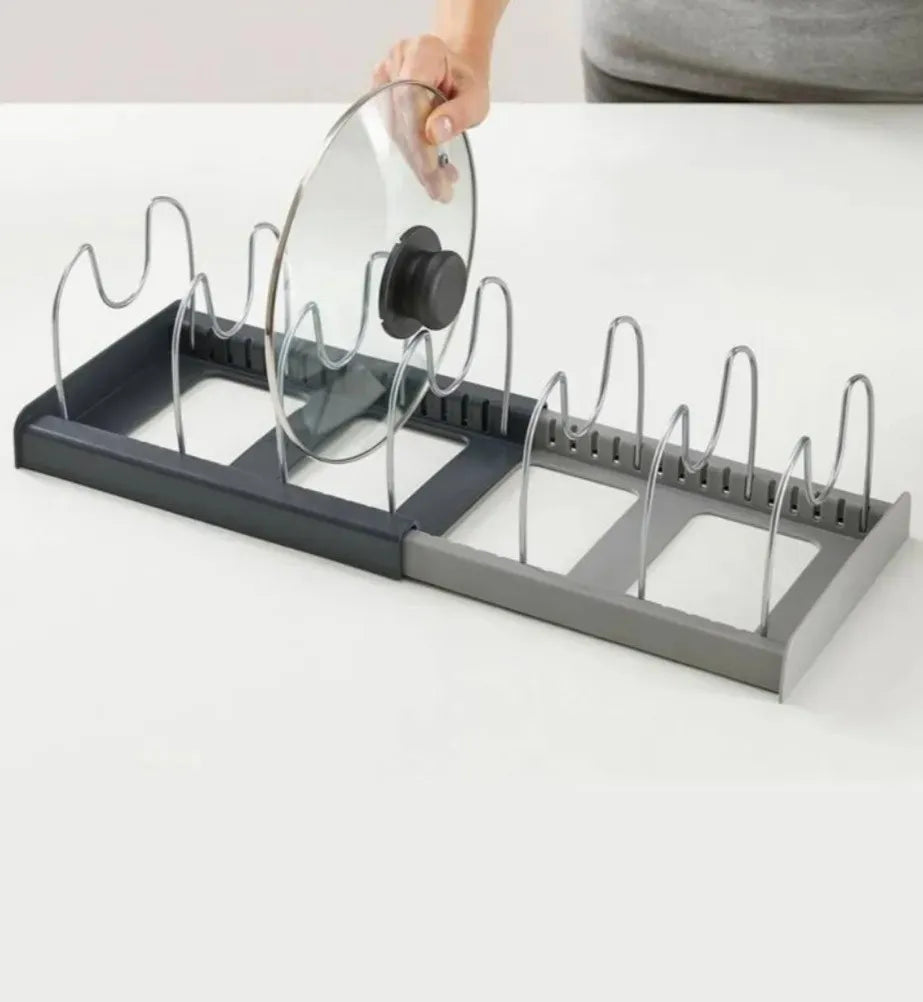 OrderRack™ – Organizador Ajustable para Utensilios – Mantén ollas, tapas, sartenes y más al alcance, sin desorden ni apilamiento