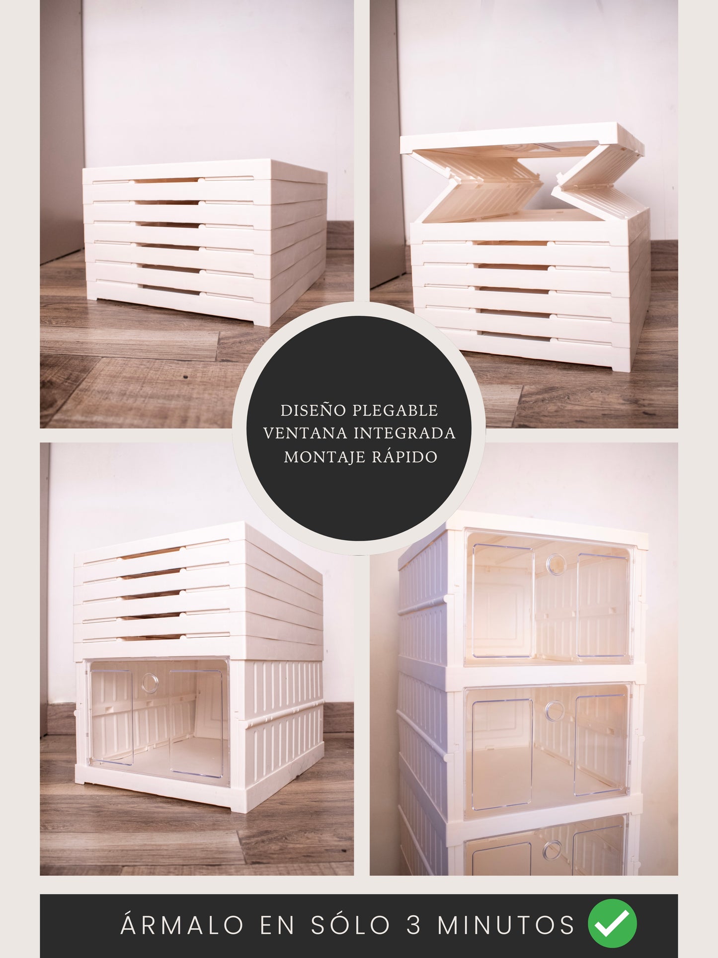 SpaceFit Zapatera Plegable – Organizador Apilable de 6 Niveles