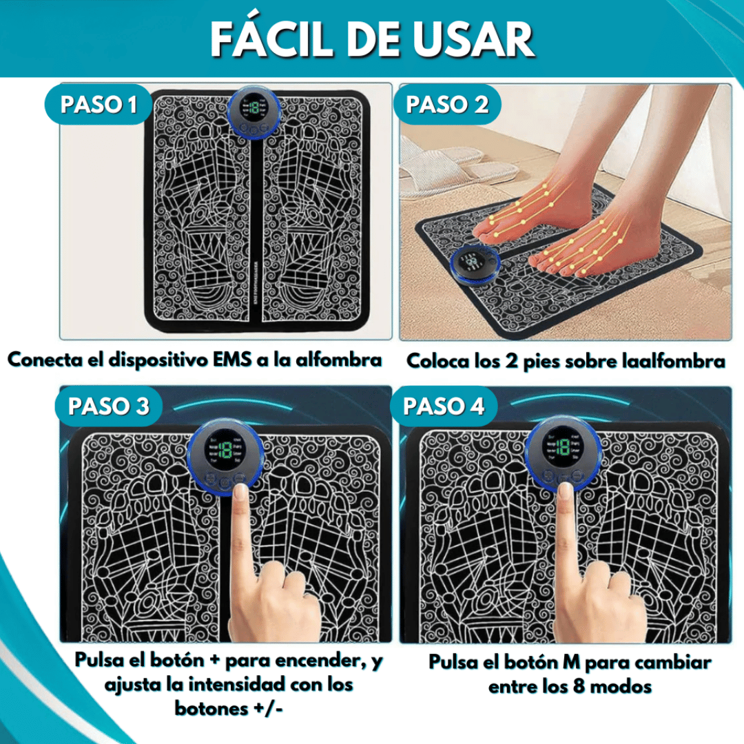 RelaxStep™ – Estimulador de Pies EMS – Alivio para pies con ardor, presión o adormecimiento en solo 15 minutos al día