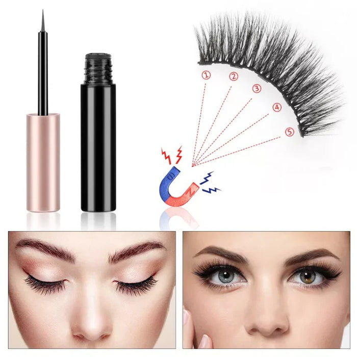 Kit de Pestañas Magnéticas Reutilizables – Logra una mirada impactante en segundos y luce increíble todo el día, sin retoques ni sorpresas