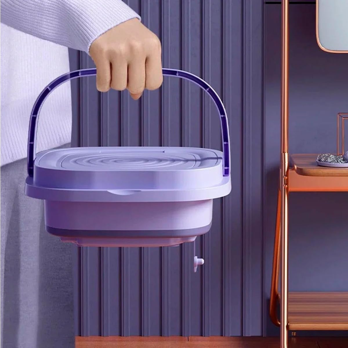Mini Lavadora Portátil Plegable - 3 Modos de Limpieza y Secado Rápido para Ahorrar Agua, Energía y Tiempo
