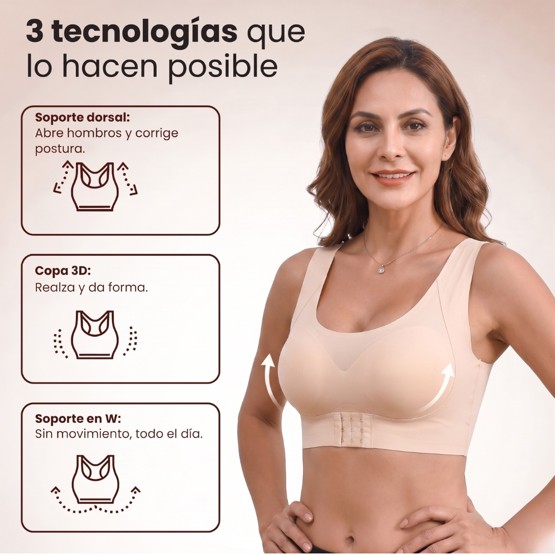 2x1 Sostén Corrector – Mejora tu postura y realza el busto con soporte cómodo