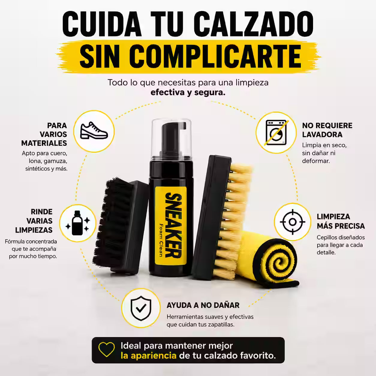 Kit Restaurador de Calzado – Remueve la suciedad acumulada y mejora la apariencia de tu calzado favorito en minutos