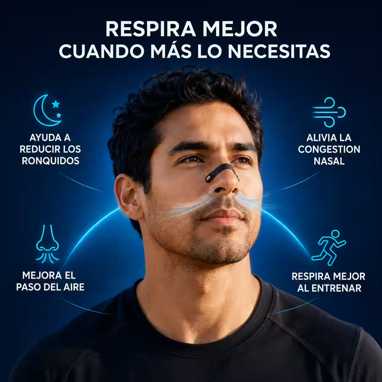 2x1 Kit de Bandas Nasales Magnéticas  – Mejora la respiración, reduce los ronquidos y favorece el descanso y el rendimiento deportivo