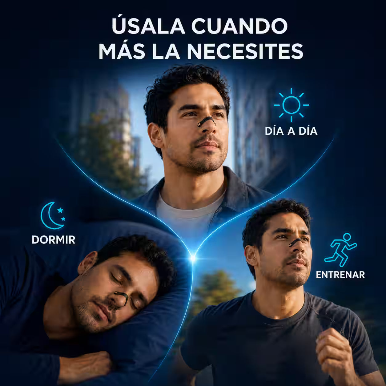 2x1 Kit de Bandas Nasales Magnéticas  – Mejora la respiración, reduce los ronquidos y favorece el descanso y el rendimiento deportivo