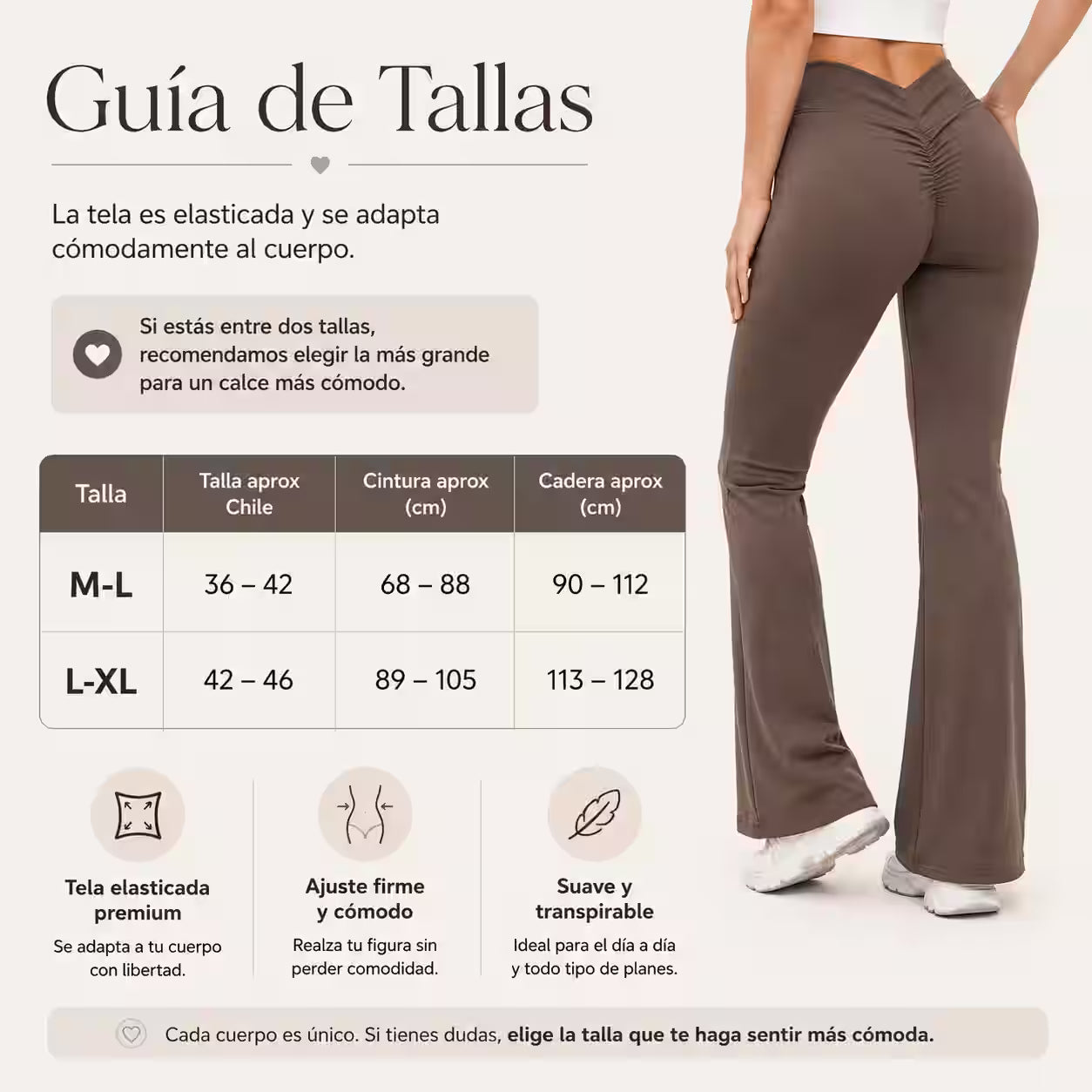 2x1 Calza Flare Premium Levanta Cola - Realza y define glúteos, alarga visualmente tus piernas y crea efecto abdomen plano