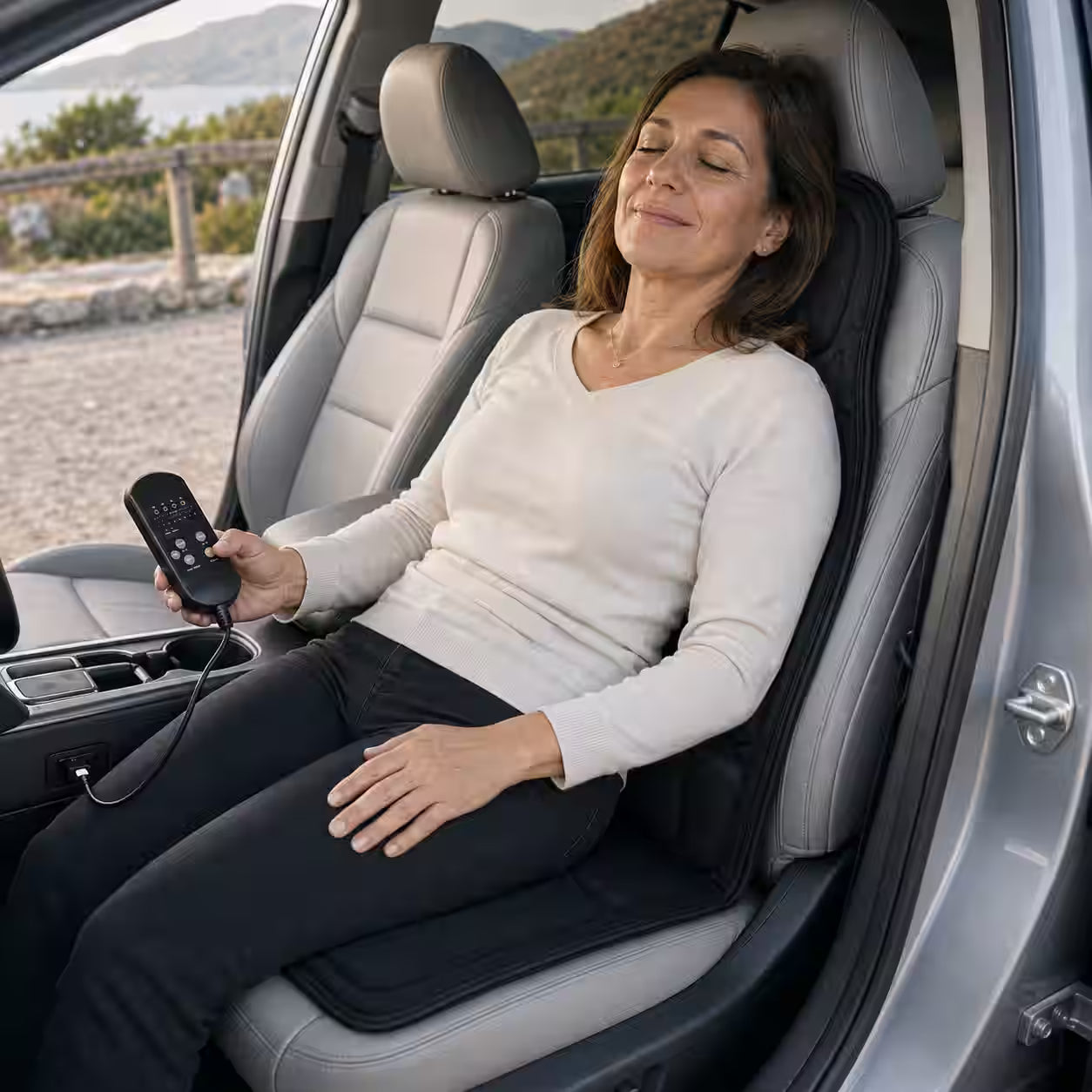Cubreasiento Masajeador con Calor Lumbar – Convierte cualquier asiento en una sesión de masaje personalizada