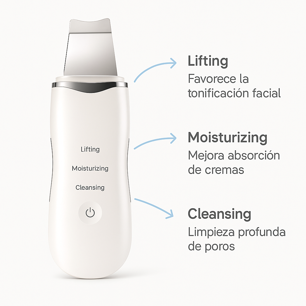 Limpiador Peeling Facial Ultrasónico – Libera tus poros, favorece la absorción y mejora la apariencia de la piel