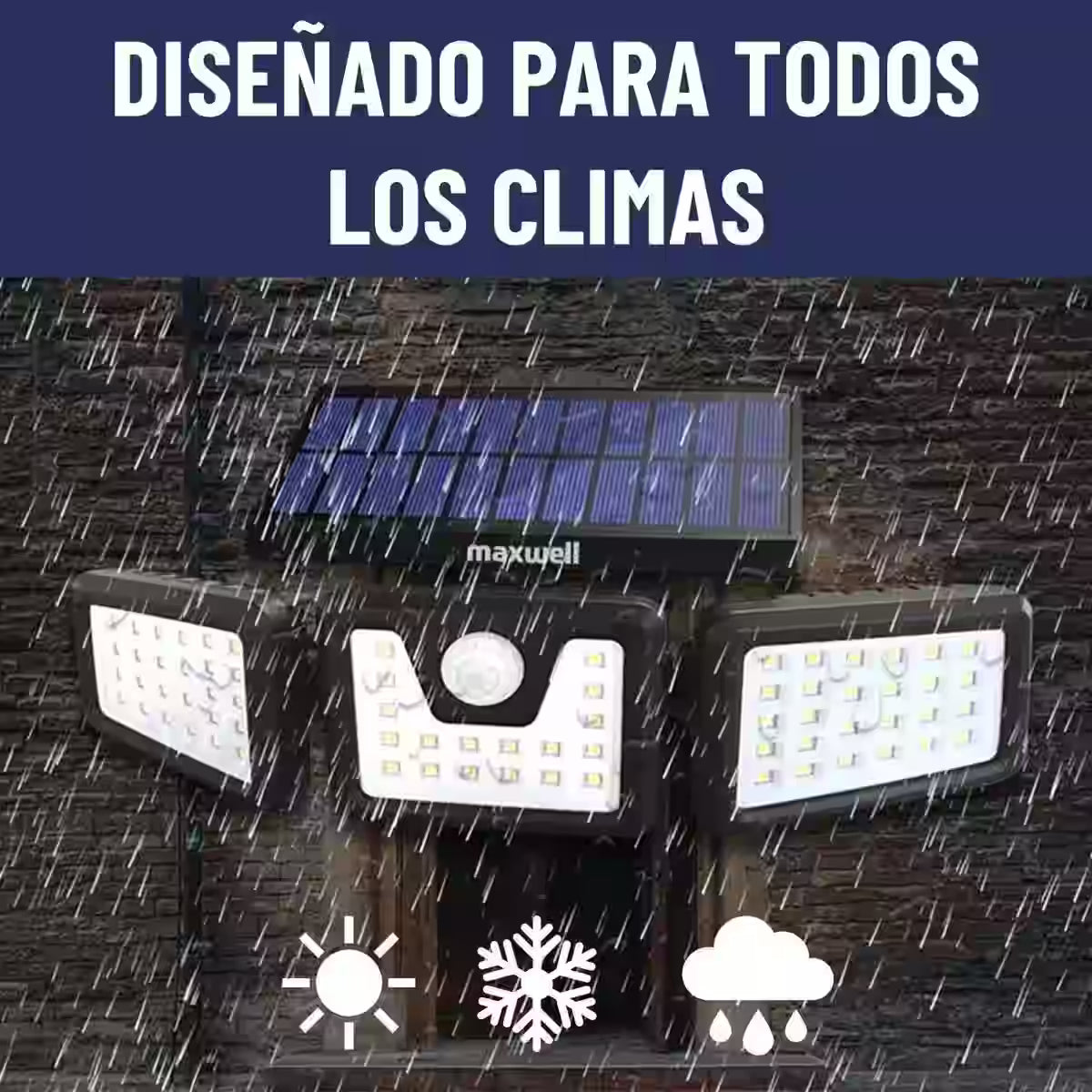 Foco Solar con Sensor de Movimiento – Ilumina tus exteriores hasta por 10 horas sin gastar en electricidad
