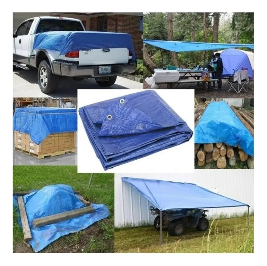 SafeCover™ - Lona Impermeable de Alta Resistencia 3x3 - Mantén muebles, leña y mascotas secos durante días de lluvia