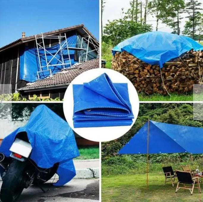 SafeCover™ - Lona Impermeable de Alta Resistencia 3x3 - Mantén muebles, leña y mascotas secos durante días de lluvia