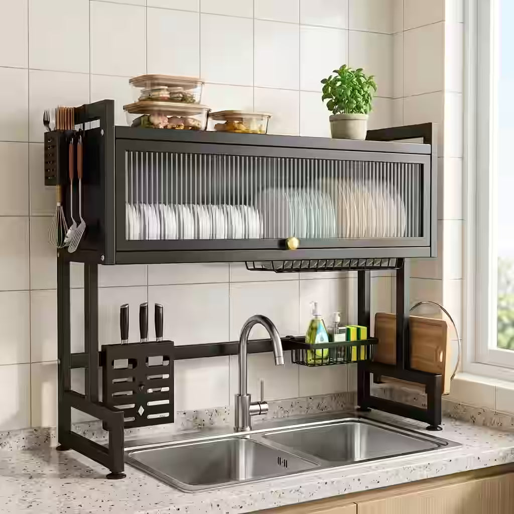 Escurridor Organizador Sobre Lavaplatos 85cm - Libera espacio, organiza tu loza y transforma tu cocina