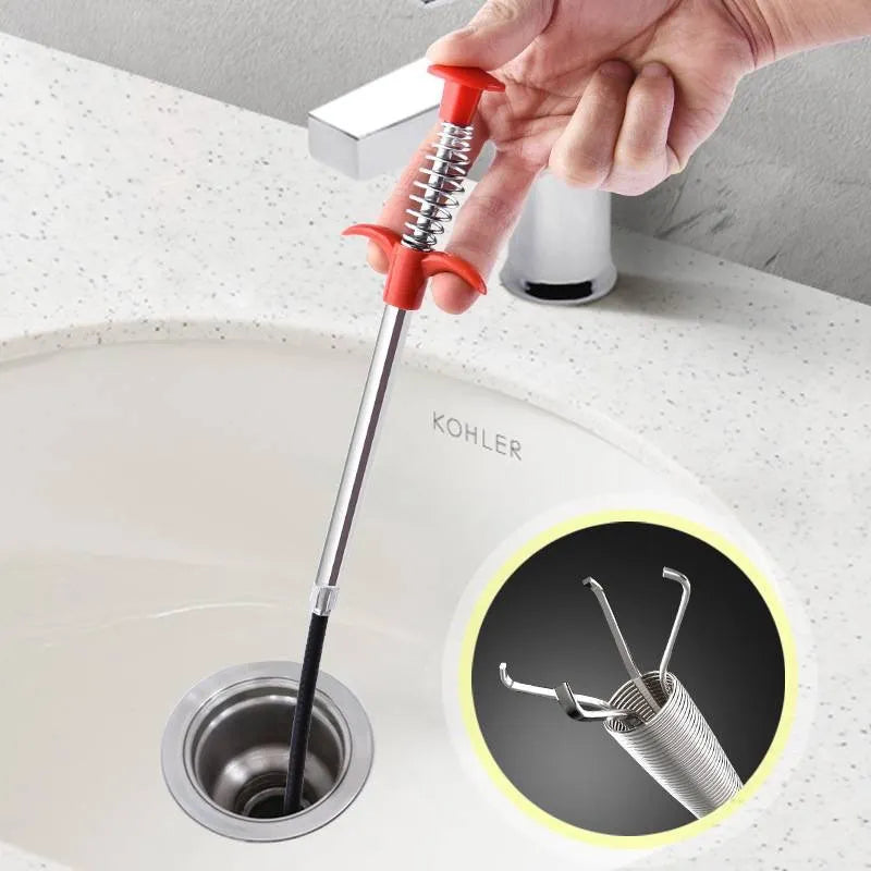 DrainFix™ – Pinza Destapa Cañerías – Soluciona tapones de cabello o restos de comida en segundos sin llamar a un gasfiter