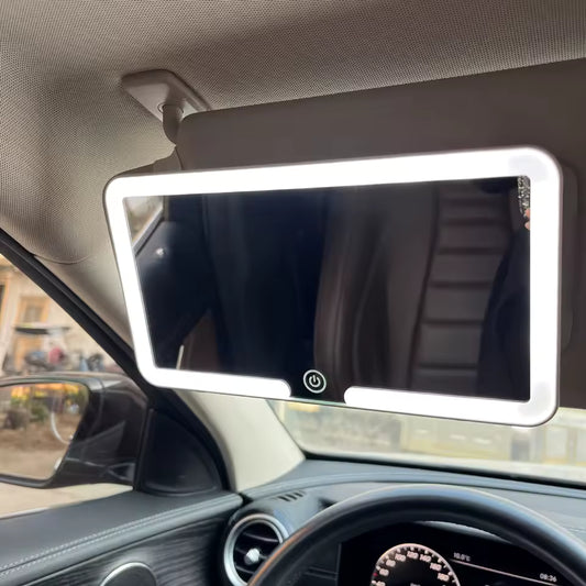 Espejo LED de maquillaje para interiores de coche – Iluminación ideal para retocarte cómoda en cada trayecto