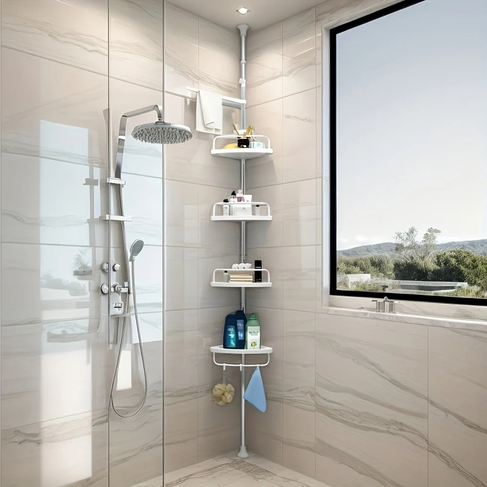 Esquinero organizador de baño ajustable – Dale a tu baño un toque elegante, moderno y funcional