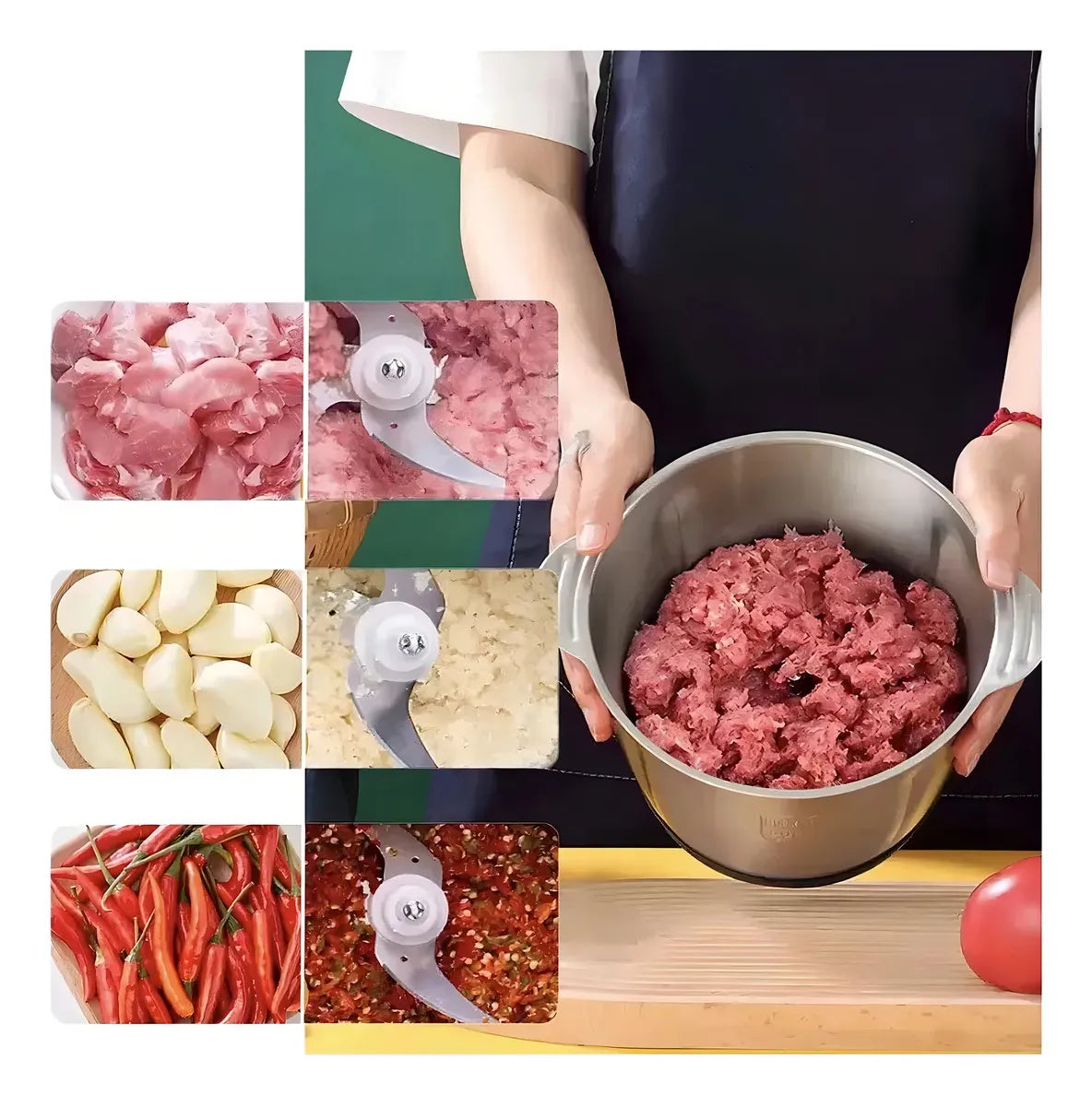 Picadora procesadora de alimentos - Prepara cualquier receta en minutos