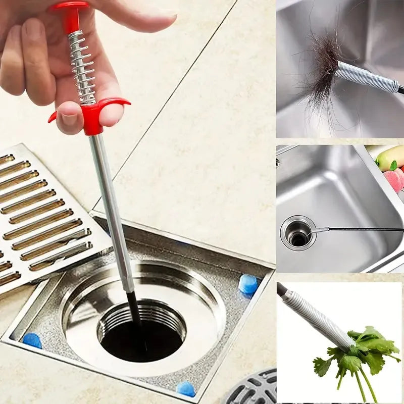DrainFix™ – Pinza Destapa Cañerías – Soluciona tapones de cabello o restos de comida en segundos sin llamar a un gasfiter