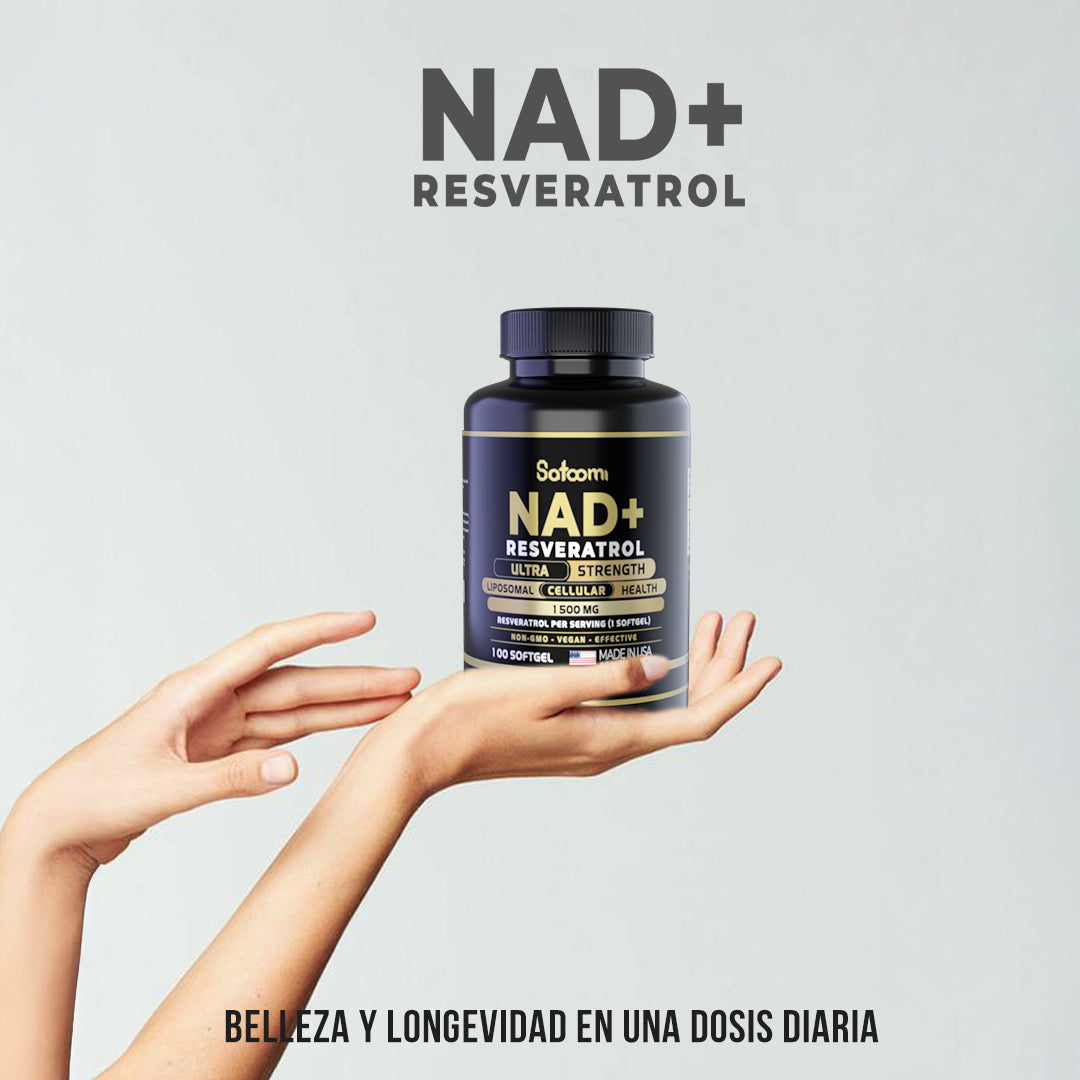 NAD + Resveratrol - Apoya tu salud a nivel celular para mayor energía, juventud y recuperación