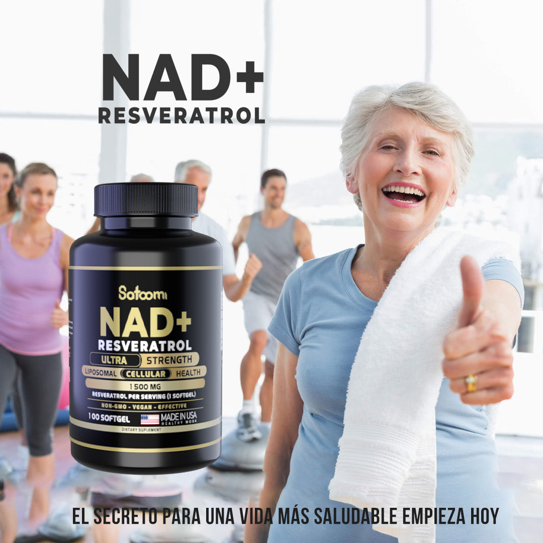 NAD + Resveratrol - Apoya tu salud a nivel celular para mayor energía, juventud y recuperación