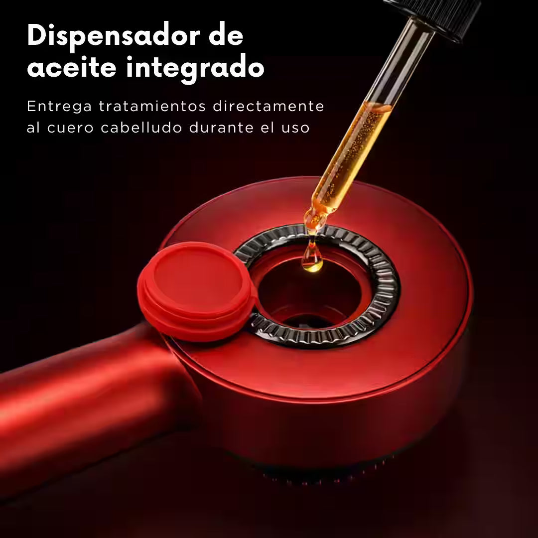 Masajeador Capilar con Terapia de Luz Roja y Aplicador de Sérum o Aceites – Favorece el crecimiento de un cabello más fuerte y saludable desde la raíz