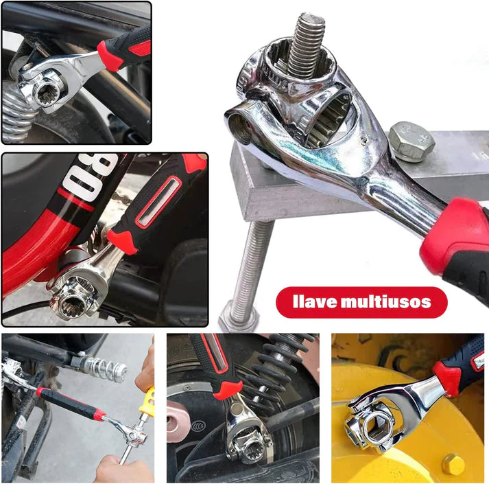 MasterKey Pro 360™ – 48 llaves en 1 🔧 se ajusta a cualquier ángulo para mayor eficiencia con menos herramientas