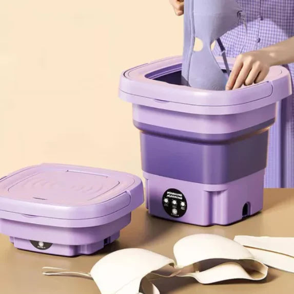 Mini Lavadora Portátil Plegable - 3 Modos de Limpieza y Secado Rápido para Ahorrar Agua, Energía y Tiempo